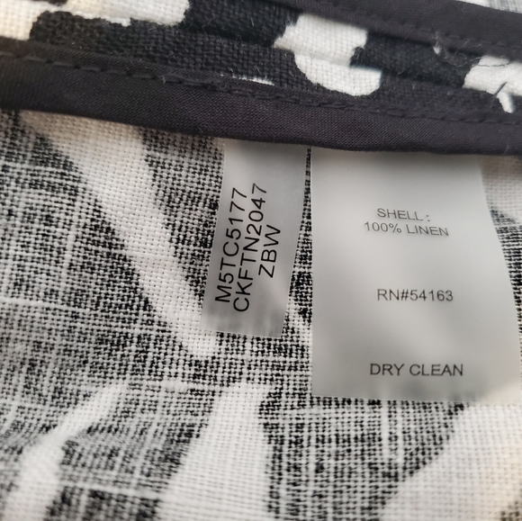 Calvin Klein Linen Zebra Print Anorak Jacket - Picture 10 of 10